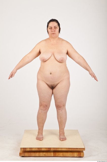 Whole Body Woman White Nude Overweight Wrinkles Photo textures. 
