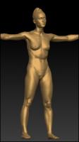 Full body 3D scan of nude Jana