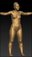 Full body 3D scan of nude Hana