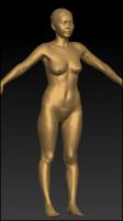 Female nude 3D scan 