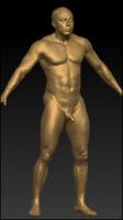 Full body 3D scan of nude Ivan