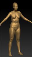 Full body 3D scan of nude Brenda
